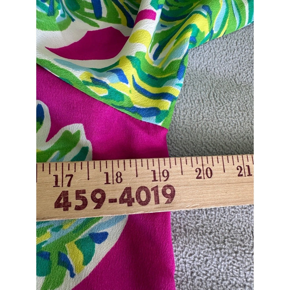 Southern Frock Dress Womens Small Tropical Floral Bell Sleeve Florida Beach Mini - Picture 6 of 8